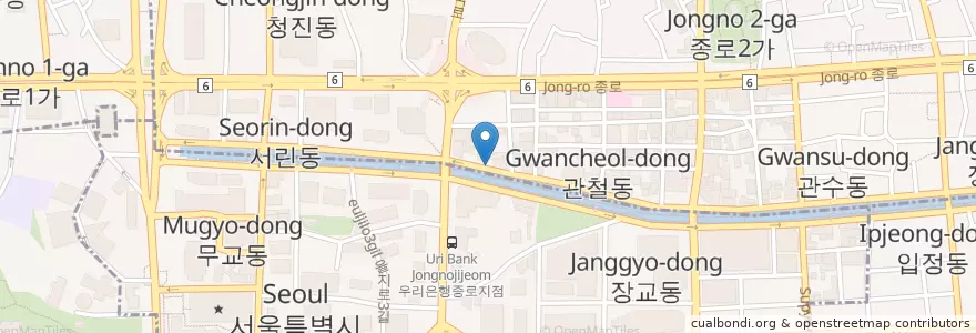 Mapa de ubicacion de Cafe Kona Queens en Güney Kore, Seul.