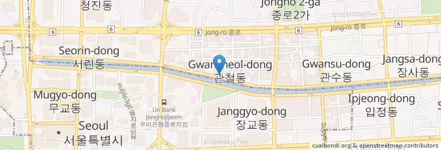 Mapa de ubicacion de Craft Hans en Corea Del Sud, Seul, 명동.