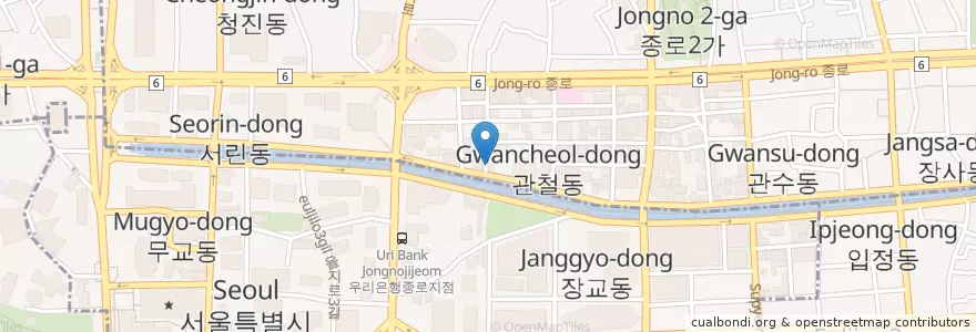 Mapa de ubicacion de Paik's Coffee en Coreia Do Sul, Seul.