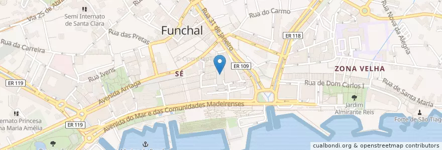 Mapa de ubicacion de Café de Praça en Portugal.