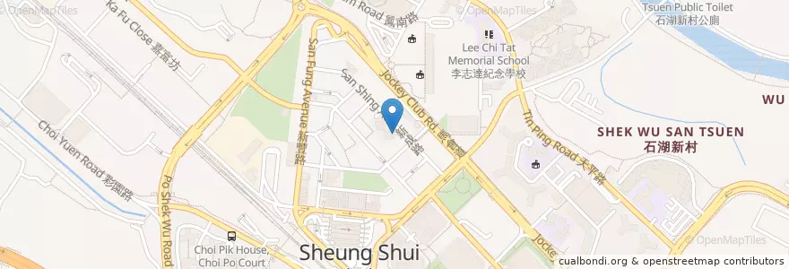 Mapa de ubicacion de 盈昌燒臘飯店 en 中国, 香港, 广东省, 新界, 北區.