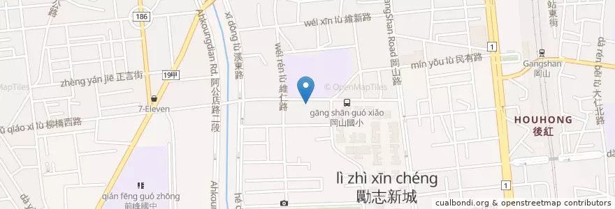 Mapa de ubicacion de 進安中醫診所 en Taiwan, Kaohsiung, Distretto Di Gangshan.