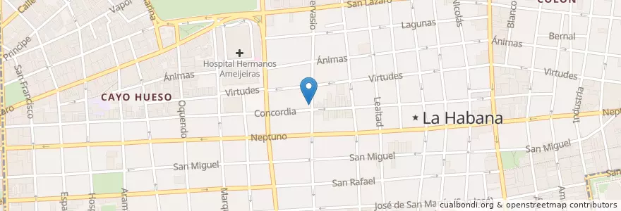 Mapa de ubicacion de Notre Dame des Bijous en Cuba, La Habana, Centro Habana.