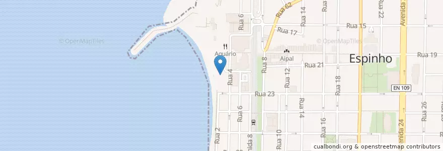 Mapa de ubicacion de Surfjah Café en Portugal, Aveiro, North, Área Metropolitana Do Porto, Espinho, Espinho.