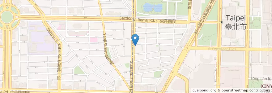 Mapa de ubicacion de Dumplings en Tayvan, 新北市, Taipei, 大安區.