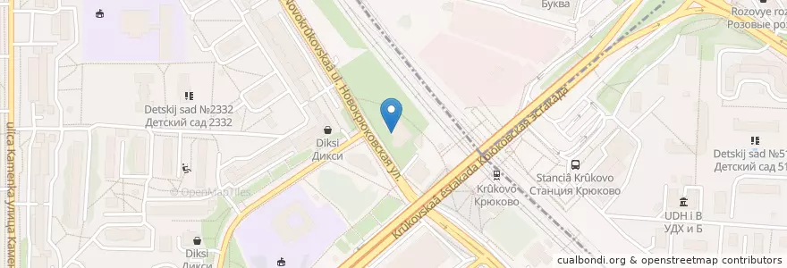 Mapa de ubicacion de Domino's Pizza en Rússia, Distrito Federal Central, Oblast De Moscou, Москва, Зеленоградский Административный Округ, Район Крюково.