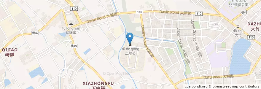 Mapa de ubicacion de 土地公 en تايوان, تاو يوان, 蘆竹區.