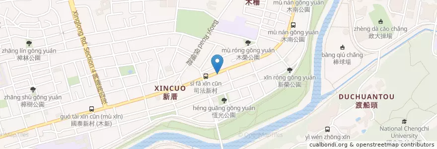 Mapa de ubicacion de 響雲音樂教室 en تايوان, تايبيه الجديدة, تايبيه, 文山區.