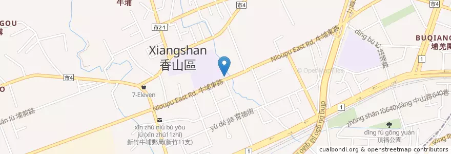 Mapa de ubicacion de 香山國小 en تايوان, مقاطعة تايوان, سين شو, 香山區.