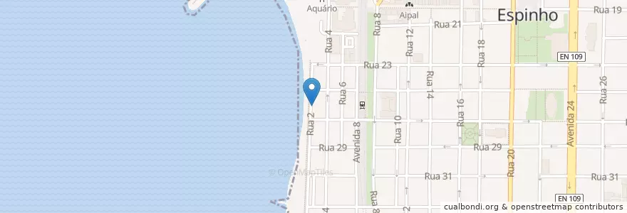Mapa de ubicacion de Baia Sol en 葡萄牙, Aveiro, 北部大區, Área Metropolitana Do Porto, Espinho, Espinho.