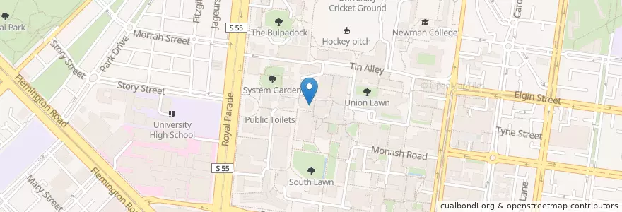 Mapa de ubicacion de NAB en Australie, Victoria, City Of Melbourne.