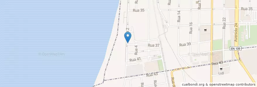 Mapa de ubicacion de Casa Abel en البرتغال, آويرو, المنطقة الشمالية (البرتغال), Área Metropolitana Do Porto, Espinho, Espinho.