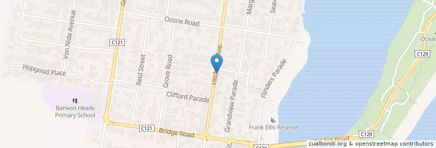 Mapa de ubicacion de Barwon Heads LPO en 오스트레일리아, Victoria, City Of Greater Geelong.