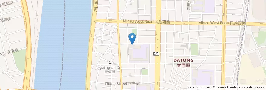 Mapa de ubicacion de 游泳館地下停車場 en 臺灣, 新北市, 臺北市, 大同區.