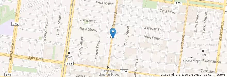 Mapa de ubicacion de Vintage Infusion en Австралия, Виктория, City Of Yarra.