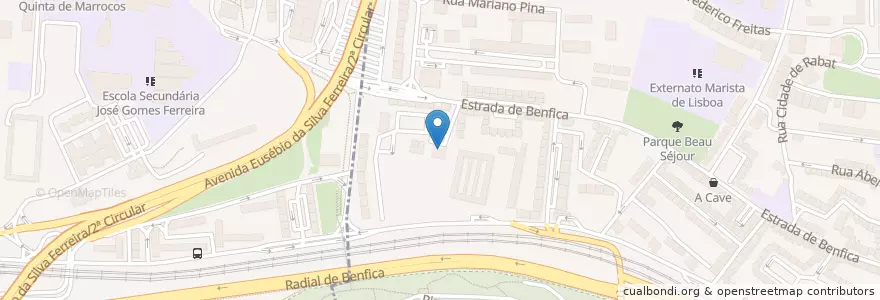 Mapa de ubicacion de Junta de Freguesia de São Domingos de Benfica en Португалия, Área Metropolitana De Lisboa, Лиссабон, Grande Lisboa, Лиссабон, São Domingos De Benfica.