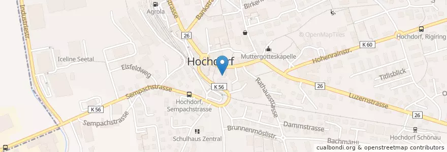 Mapa de ubicacion de Hans Frey en Switzerland, Luzern, Hochdorf.