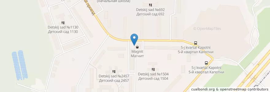 Mapa de ubicacion de Сбербанк en 俄罗斯/俄羅斯, Центральный Федеральный Округ, Москва, Юго-Восточный Административный Округ, Район Капотня.