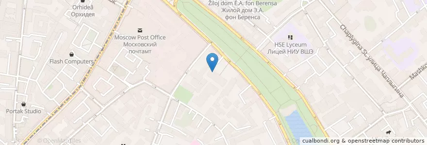 Mapa de ubicacion de Prime en Rusland, Centraal Federaal District, Moskou, Центральный Административный Округ, Басманный Район.