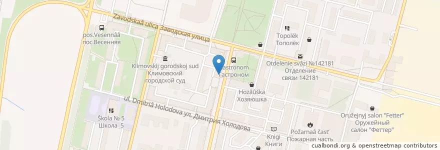 Mapa de ubicacion de Совкомбанк en 俄罗斯/俄羅斯, Центральный Федеральный Округ, 莫斯科州, Городской Округ Подольск.