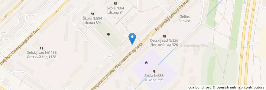 Mapa de ubicacion de Сбербанк en Rússia, Distrito Federal Central, Москва, Юго-Восточный Административный Округ, Район Выхино-Жулебино.