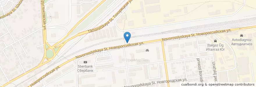 Mapa de ubicacion de Роснефть en Rusya Federasyonu, Южный Федеральный Округ, Krasnodar Krayı, Городской Округ Краснодар.