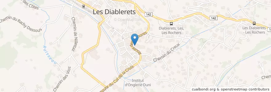 Mapa de ubicacion de Le Grand Café en Suisse, Vaud, District D'Aigle, Ormont-Dessus.