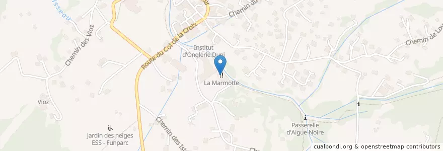 Mapa de ubicacion de La Marmotte en İsviçre, Vaud, District D'Aigle, Ormont-Dessus.