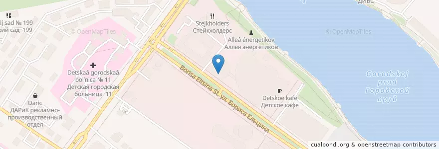 Mapa de ubicacion de Газпромбанк en Rússia, Уральский Федеральный Округ, Свердловская Область, Городской Округ Екатеринбург.