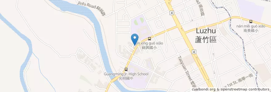 Mapa de ubicacion de 喜樂診所 en Taiwan, Taoyuan, Luzhu.