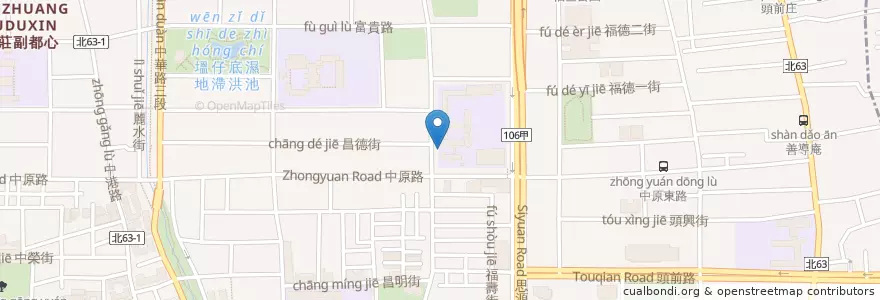 Mapa de ubicacion de 地下停車場 en Taïwan, Nouveau Taipei, Hsinchuang.