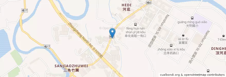 Mapa de ubicacion de 台灣中油 en 臺灣, 桃園市, 蘆竹區.
