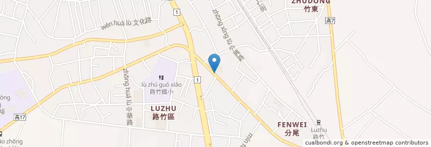 Mapa de ubicacion de 大愛豆花 en Тайвань, Гаосюн, 路竹區.