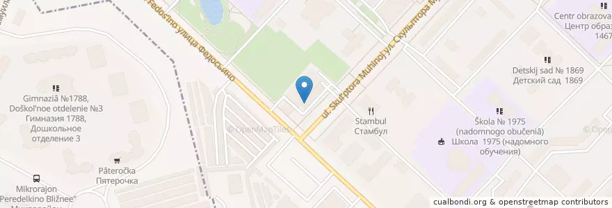 Mapa de ubicacion de Гараж en Russie, District Fédéral Central, Moscou, Западный Административный Округ, Район Ново-Переделкино.