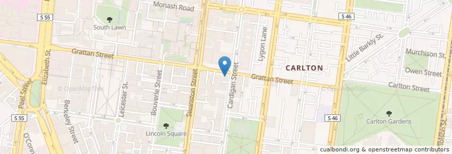 Mapa de ubicacion de Rice Bar en Austrália, Victoria, City Of Melbourne.