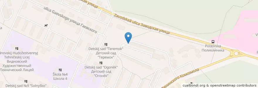 Mapa de ubicacion de Видент en Россия, Центральный Федеральный Округ, Московская Область, Ленинский Район.