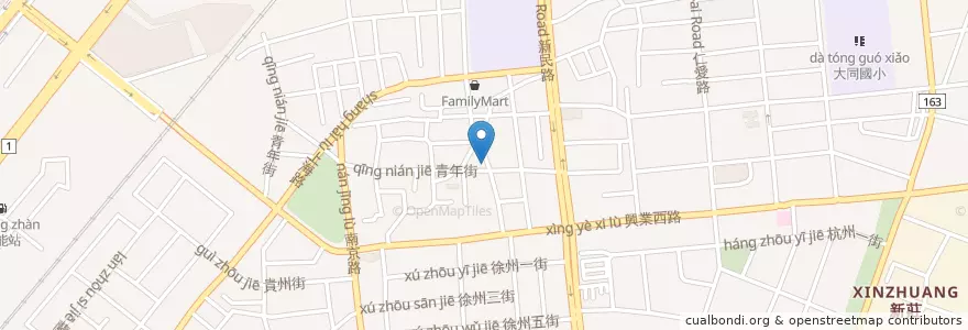Mapa de ubicacion de 美濃板條 en Taïwan, Province De Taïwan, Chiayi, Comté De Chiayi, 西區.