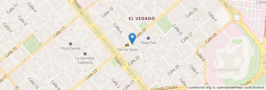 Mapa de ubicacion de El Indio en 古巴, La Habana, Plaza De La Revolución.
