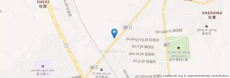 Mapa de ubicacion de 安麗兒藥局 en Tayvan, Kaohsiung, 路竹區.