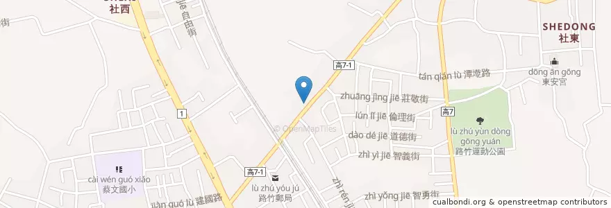 Mapa de ubicacion de 蔡坤忠中醫診所 en 타이완, 가오슝시, 루주구.
