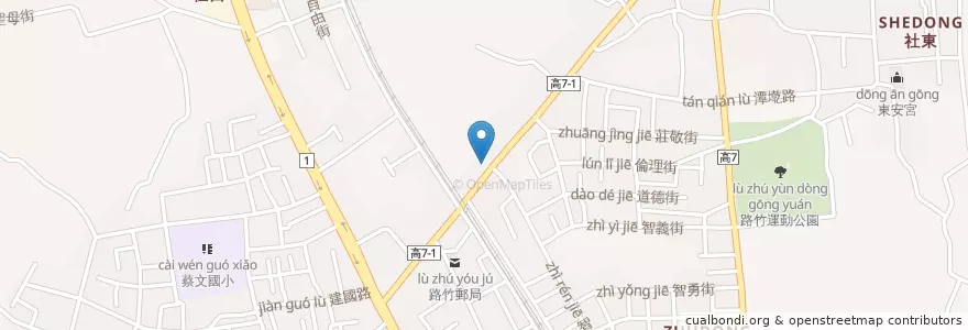 Mapa de ubicacion de 屈臣氏 en Taiwan, Kaohsiung, Distretto Di Luzhu.