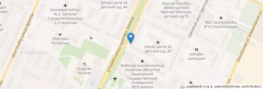 Mapa de ubicacion de Сбербанк en ロシア, 沿ヴォルガ連邦管区, バシコルトスタン共和国, ステルリタマク管区.