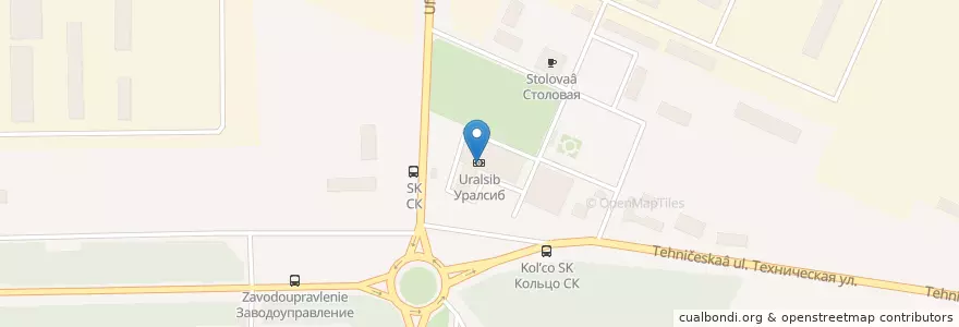 Mapa de ubicacion de Уралсиб en Rusia, Приволжский Федеральный Округ, Башкортостан, Городской Округ Стерлитамак.