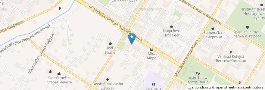 Mapa de ubicacion de Музыкальная школа en Rusland, Приволжский Федеральный Округ, Basjkirostan, Городской Округ Стерлитамак.