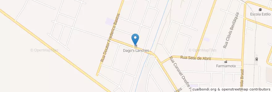 Mapa de ubicacion de Dago's Lanches en ブラジル, 南部地域, リオグランデ・ド・スル, Região Geográfica Intermediária De Pelotas, Região Geográfica Imediata De Pelotas, Aglomeração Urbana Do Sul, ペロータス.