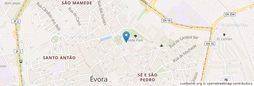 Mapa de ubicacion de Restaurante 5quinas en البرتغال, ألنتيجو, ألنتيجو الوسطى, يابرة, يابرة, Bacelo E Senhora Da Saúde, Évora.