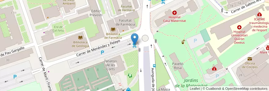 Mapa de ubicacion de 458 - (PK) Av. Joan XXIII 23-25 en スペイン, カタルーニャ州, Barcelona, バルサルネス, Barcelona.