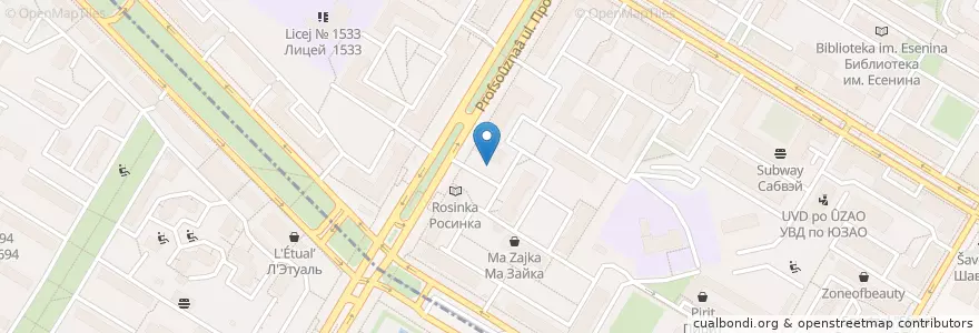 Mapa de ubicacion de Диасфарм en Rusland, Centraal Federaal District, Moskou, Юго-Западный Административный Округ, Академический Район.
