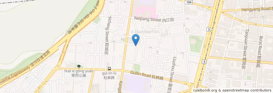 Mapa de ubicacion de 三味食堂 en Tayvan, 新北市, Taipei, 萬華區.