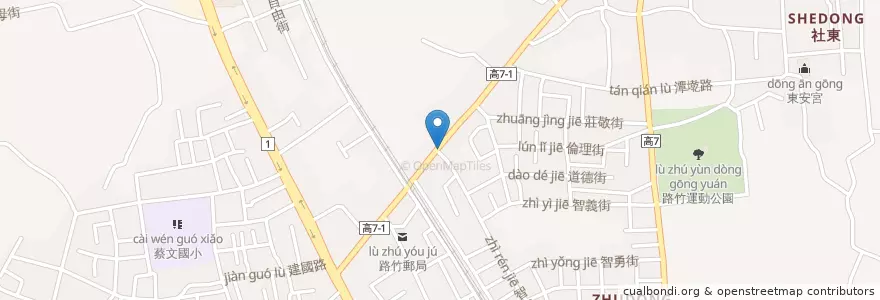 Mapa de ubicacion de 八方雲集 en تايوان, كاوهسيونغ, 路竹區.